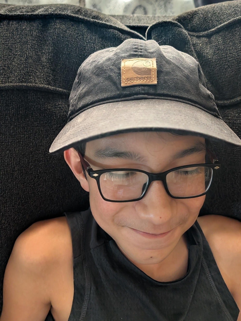 Carhartt Kids' Black Canvas Cap - Classic Logo Patch